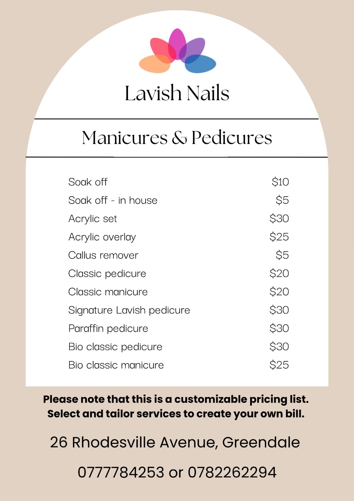 Nails Pricelist 1