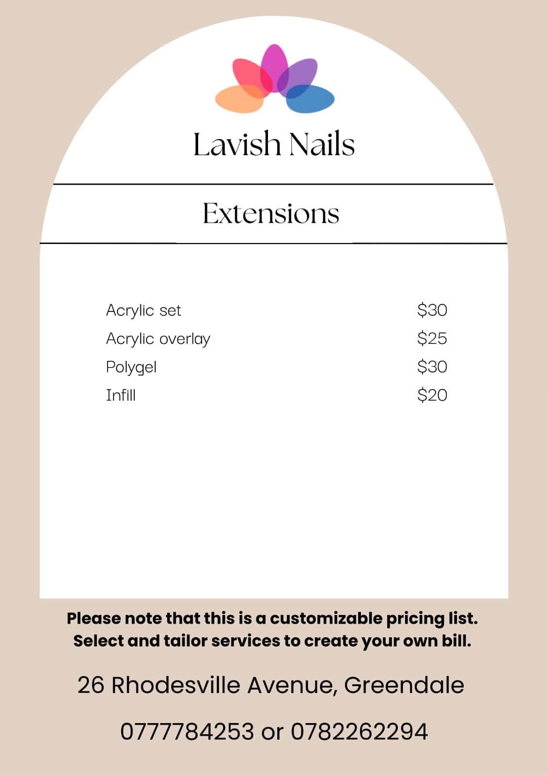 Nails Pricelist 4